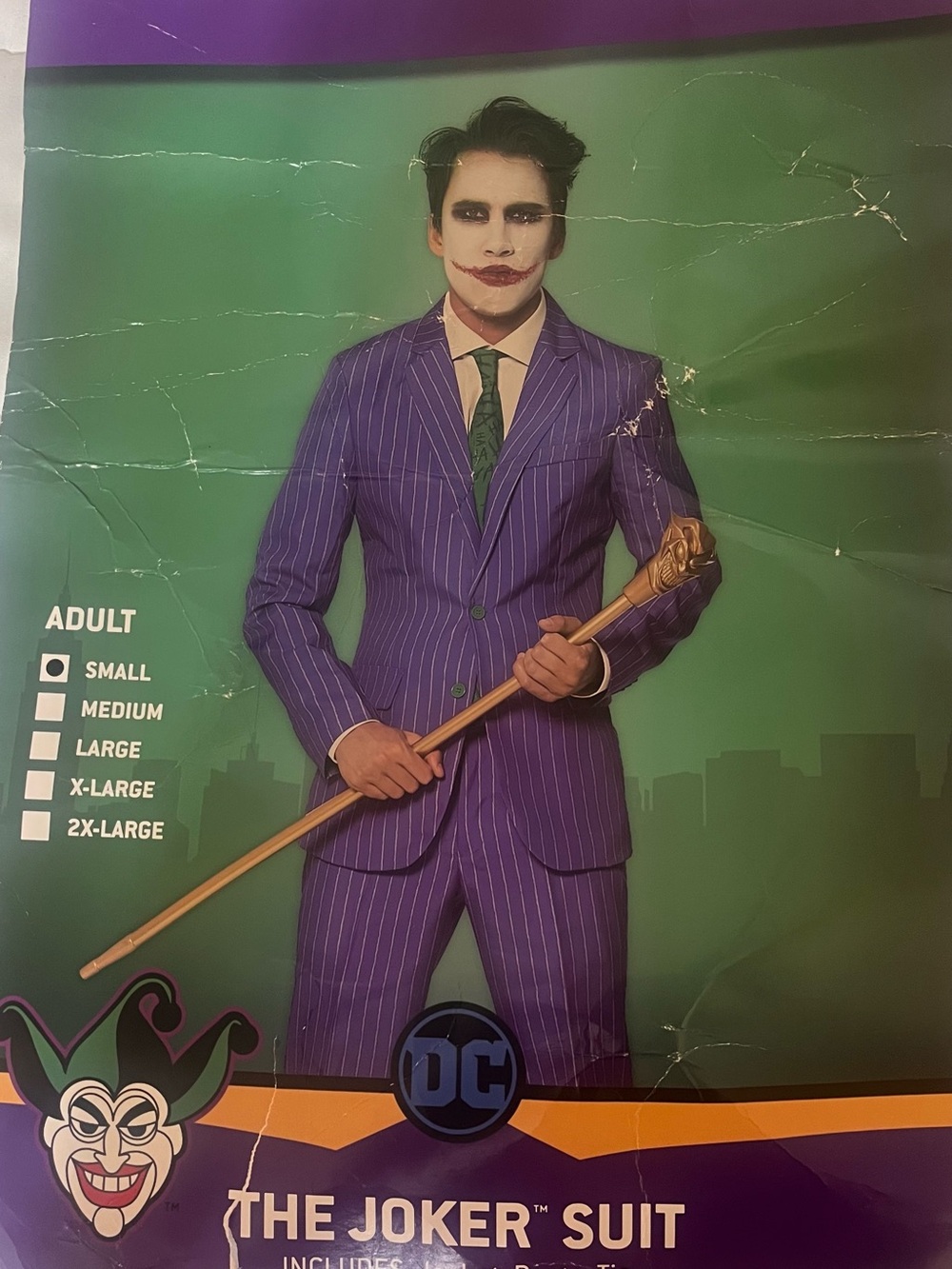 Joker Suit Adult Halloween costume- Small